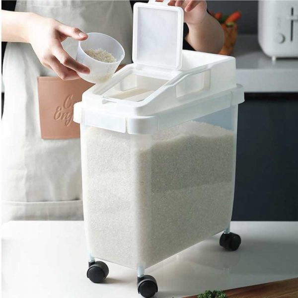 Trolly Rice Storage/Movable Food Container