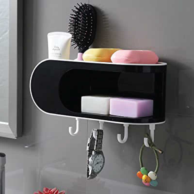 Double layer soap shelf with hook